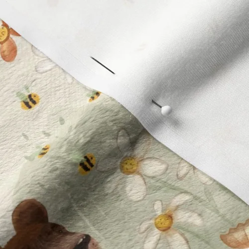 Miniatura 5 de Spoonflower Tela - Animales del bosque del bosque a gran escala búho pino zorro oso ciervo neutro impreso en tela de gasa Fat Quarter - Costura