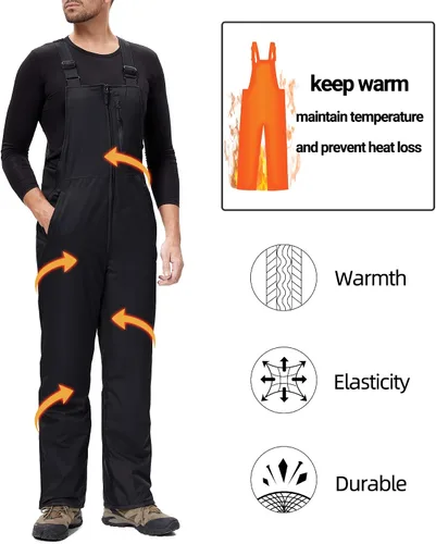 Miniatura 3 de BenBoy Pantalones de esquí para hombre, impermeables, aislados, antidesgarros, para snowboard, invierno
