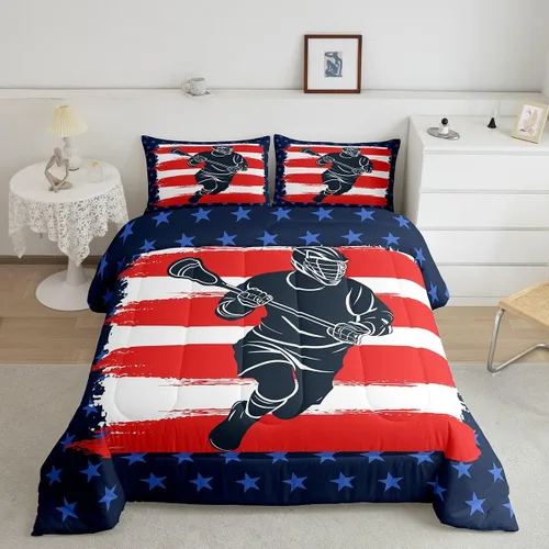 Miniatura 118 de Feelyou Juego de edredón de baloncesto para niñas y niños, juego de ropa de cama con juegos de pelota, decoración de habitación, regalo para amantes