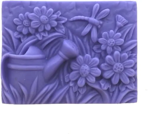 Miniatura 4 de Molde de barra de jabón de silicona Molde de flor de silicona Moldes de bricolaje artesanales hechos a mano (F7-14372)