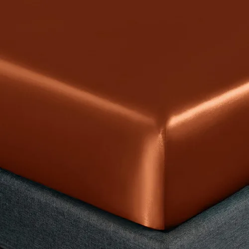 Miniatura 5 de Homiest Juego de 4 piezas de sábanas de satén, juego de ropa de cama de satén sedoso de lujo con bolsillo profundo, 1 sábana ajustable + 1 sábana