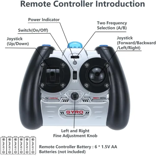 Miniatura 6 de Goolsky Helicóptero RC S107G, helicóptero de control remoto de 3 canales con giroscopio para principiantes (rojo)