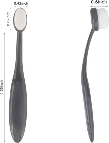 Miniatura 6 de Yoseng Paquete de 10 mini pinceles de mezcla de tinta, herramientas de mezcla de detalles pequeños de 0.5 pulgadas con asas de colores para hacer