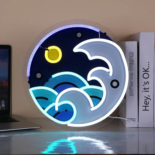 Miniatura 15 de Adorable letrero de neón de helado LED para decoración de pared, luz USB y batería para habitación de niños, dormitorio, sala de juegos, regalo