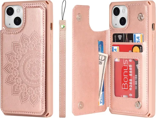Miniatura 9 de Cavor para iPhone 13 Funda con Tarjetero iPhone 13 Funda Tipo Cartera, para iPhone 13 Funda para Hombres Mujeres, Fundas para iPhone 13 Funda