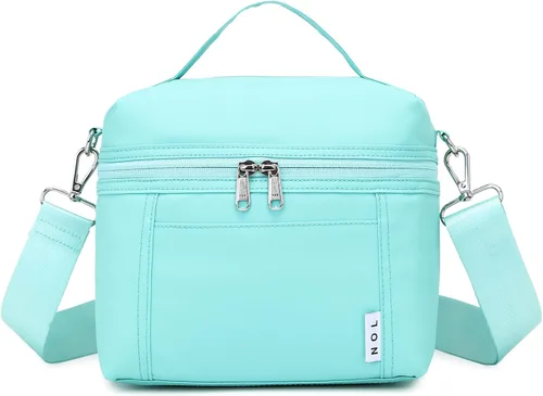 Miniatura 27 de NOL Natural Organic Lifestyle - Loncheras aisladas para mujer, bolsa enfriadora, ligera, de nailon, impermeable, para el trabajo