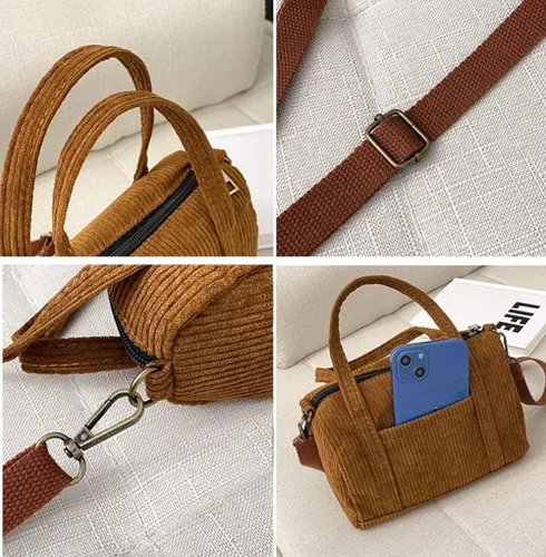 Miniatura 6 de Bolsos cruzados para mujer, bolsos de pana estilo hobo para el hombro, bolsos cruzados, carteras, bolso pequeño 2023