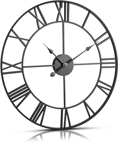 Miniatura 10 de VEVOR Reloj de pared vintage de abuelo, reloj de pared de madera de pino de 18 pulgadas con péndulo, relojes de pared de MDF con movimiento