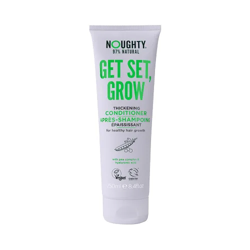 Noughty 97% Natural Get Set Grow Hair Thickening Conditioner, Green Robusta Coffee Granos y Piroctone Olamine para optimizar la salud del cuero