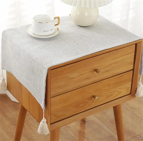 Miniatura 8 de Mantel de tela para mesita de noche, antideslizante, a prueba de polvo, gabinete de TV, refrigerador, lavadora, toalla cuadrada universal pequeña