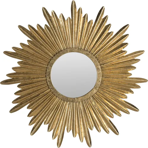 Safavieh Home Collection Josephine - Espejo redondo decorativo con forma de explosión solar (33.5 x 33.5 in), color dorado antiguo