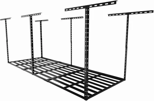 Miniatura 12 de SunsGrove 4x6 Garage Storage Overhead Rack Organization, Adjustable Ceiling Mounted Storage Racks, 800LBS Weight Capacity, 22"-40" Ceiling Dropdown