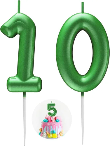 Miniatura 156 de Velas número 2 arcoíris con número 3D de feliz cumpleaños para decoración de fiesta de pastel de cumpleaños, suministros de celebración