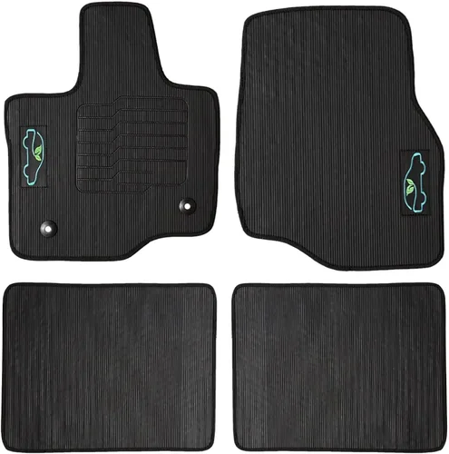 ecoMats Alfombrillas para todo tipo de clima, para Ford F-150 Extended y SuperCab de 2015 a 2023, delanteras y traseras, color negro F150