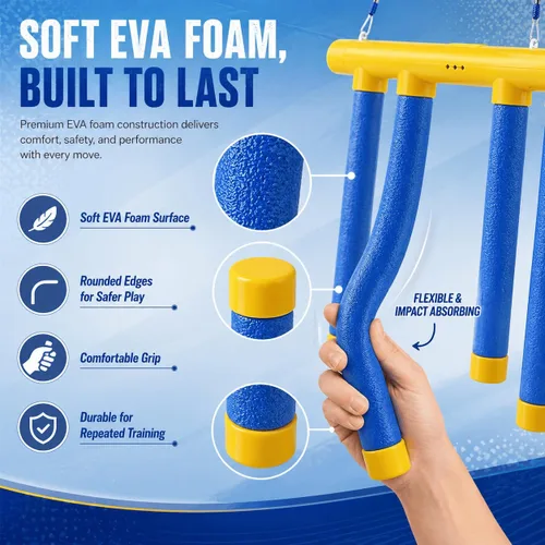 Miniatura 5 de Reflex Drop Sticks Juego de herramientas de entrenamiento de reacción con 3 niveles de velocidad, palos de captura de caídas para coordinación