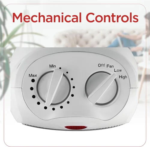 Miniatura 2 de BLACK+DECKER - Calentador de espacio portátil de 1500 W, calentador de espacio pequeño con protección contra sobrecalentamiento para uso en Blanco