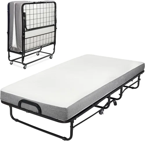 Miniatura 9 de Milliard Cama Plegable Deluxe Diplomat con Colchón para Adultos, Tamaño Twin, Cama Portátil y Plegable con Colchón de Espuma Viscoelástica de Lujo