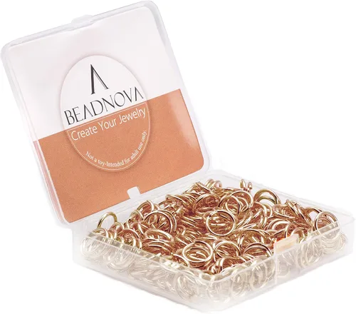 Miniatura 14 de BEADNOVA Anillos de salto negros de 0.157 in para hacer joyas, anillos abiertos para llaveros y reparación de collares (300 unidades)