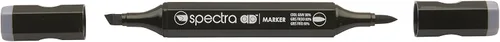 Miniatura 13 de AD Marker Chartpak Spectra, Tri-Nib y cepillo de doble punta, blanco antiguo, 1 cada uno (S092AD)