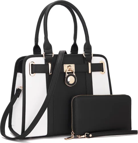 Miniatura 16 de Conjuntos de bolsos para mujeres, bolsos de hombro con asa superior, maletín de trabajo, conjunto de carteras tipo tote con billetera a juego, 2