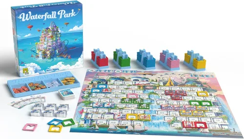 Miniatura 3 de Juego de mesa Waterfall Park: ¡construye el mejor parque de atracciones! Juego de estrategia, divertido juego familiar para niños y adultos, a