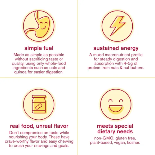 Miniatura 5 de SKRATCH LABS Anytime Energy Bar, frambuesas y limones (paquete de 12 porciones) baja en azúcar, sin gluten, vegano, Kosher, sin lácteos