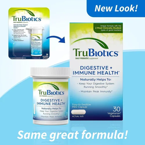 Miniatura 2 de TruBiotics - Probiótico diario, 30 cápsulas, sin gluten, sin soja digestivo + suplemento de apoyo para la salud inmunológica para hombres y mujeres