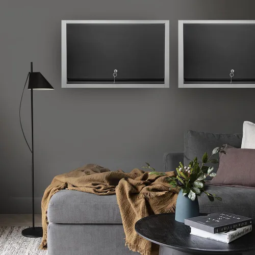 Miniatura 8 de JZD Armario de pared de metal con estante extraíble, armario colgante con cerradura con puerta que se abre hacia arriba, para cocina, almacén