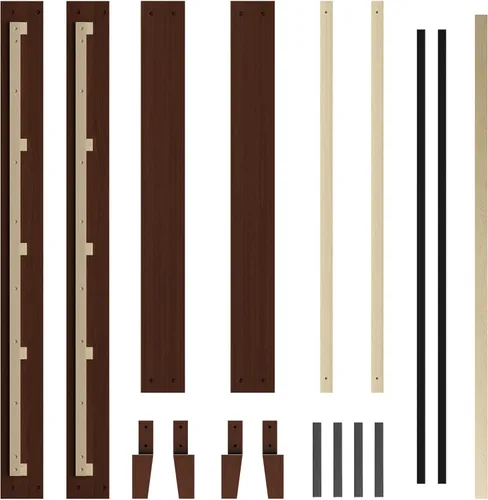 Miniatura 9 de Yaheetech Estructura de Cama Completa de Madera Sólida Natural con Plataforma con Soporte de Listones de Madera, Espacio de 12 Pulgadas Debajo