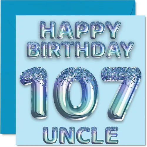 Miniatura 309 de Stuff4 Tarjeta de primer cumpleaños para niños, globo de fiesta con purpurina azul, tarjetas de feliz cumpleaños para niño de 1 año, nieto, hijo, 57