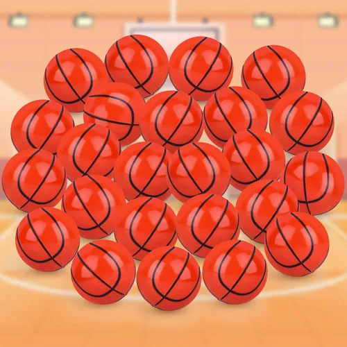Miniatura 9 de 24 piezas de pelotas de básquetbol rebotadoras para niños, pelotas de goma de 32 mm de rebote deportivo a granel para recuerdos de fiesta, rellenos