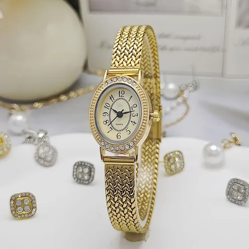 Miniatura 4 de Reloj ovalado vintage para mujer, de lujo, esfera ultrafina, de acero inoxidable, resistente al agua