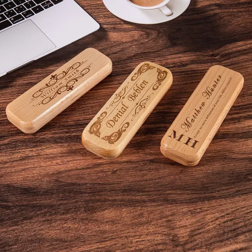 Miniatura 5 de Bivei Regalo de bolígrafo grabado para mujeres y hombres, juego de bolígrafos y lápices personalizados en madera de arce, juego de 2 bolígrafos