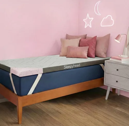 Miniatura 10 de Sleepyhead - Cubrecolchón matrimonial de 3 pulgadas, de espuma viscoelástica con infusión de gel con funda lavable, esencial para dormitorio