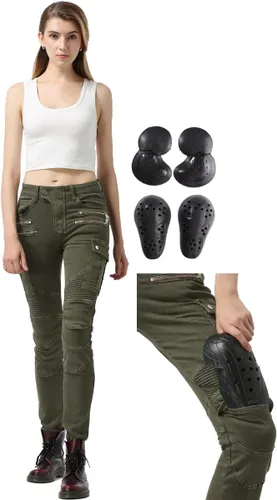 Miniatura 7 de Takuey Pantalones de motociclista para mujer, pantalones de protección para ciclismo