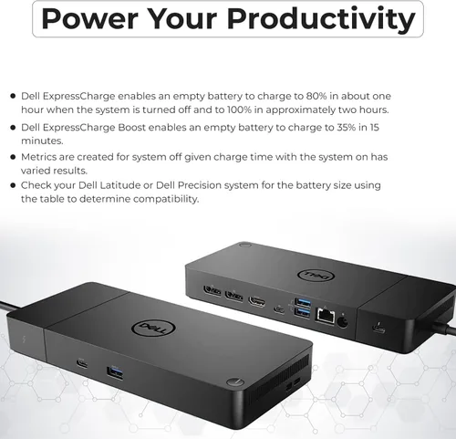 Miniatura 5 de Dell WD19TBS - Estación de carga Thunderbolt con adaptador de alimentación de CA de 180 W (entrega de potencia de 130 W) + cable HDMI + cable