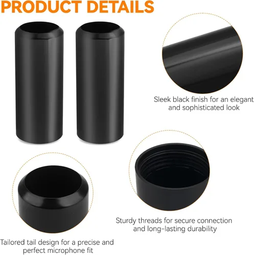 Miniatura 4 de Paquete de 2 fundas de batería de repuesto para micrófono inalámbrico Shure SVX2/PG28, SVX24/PG58, KCX2/PG58 para reparar la parte rota