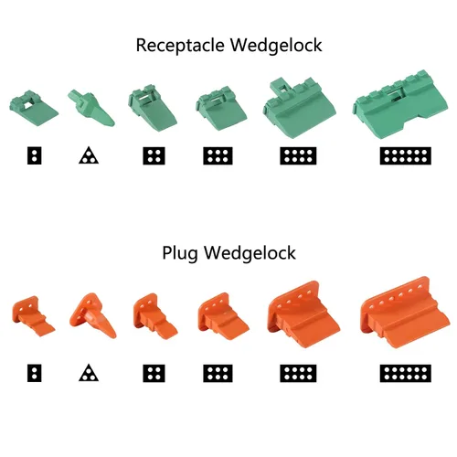 Miniatura 4 de AITRIP Kit de conector DT Deutsch de 188 piezas (12 juegos), conector de 2 pines, 3, 4, 6, 8, 12 pines con contactos sólidos de tamaño 16