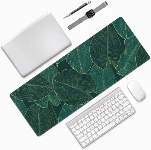 Miniatura 9 de Alfombrilla de mouse grande para juegos, extendida, grande, XL, para teclado, laptop, computadora, escritorio, con base antideslizante, borde cosido