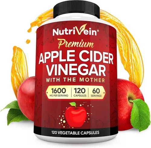 Miniatura 8 de Nutrivein Glutatión liposomal premium, cápsulas de vinagre de sidra de manzana y suplemento de vitamina C: Vitamina C, cápsulas ACV y suplemento