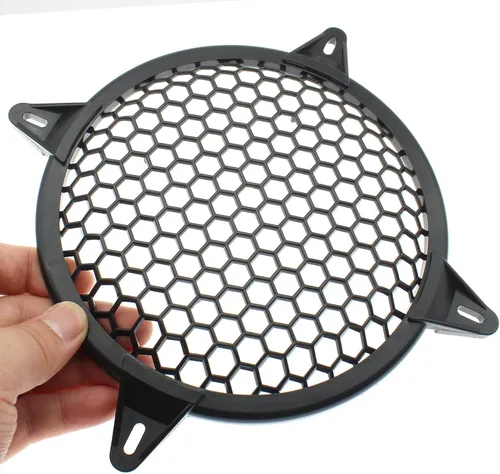 Miniatura 3 de FDXGYH Paquete de 2 fundas protectoras para parrilla de altavoz de 10 pulgadas con tornillos de montaje para audio doméstico, color negro