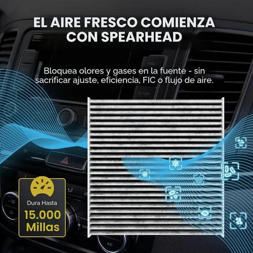 Miniatura 5 de Spearhead Odor Defense Breathe Easy - Filtro de cabina para aire acondicionado y calentador Compatible con varios Acura/Honda de 2009-2025 como