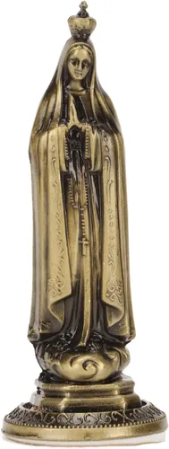 Miniatura 7 de Mini estatua de la Virgen María, escultura de mesa de aleación de zinc para decoración de automóvil y habitación, figura coleccionable virgen
