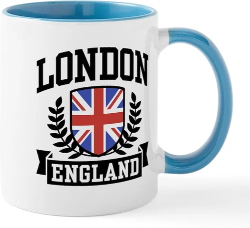 Miniatura 61 de CafePress Born American, British By Hea Taza de café de cerámica de 11 oz (11.0 fl oz)