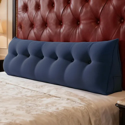 Miniatura 18 de WOWMAX Cabecero de Cama Multifuncional con Almohada Tapizada Doble, Cabecero para Dormitorio Individual XL, Portátil para Dormitorio Universitario