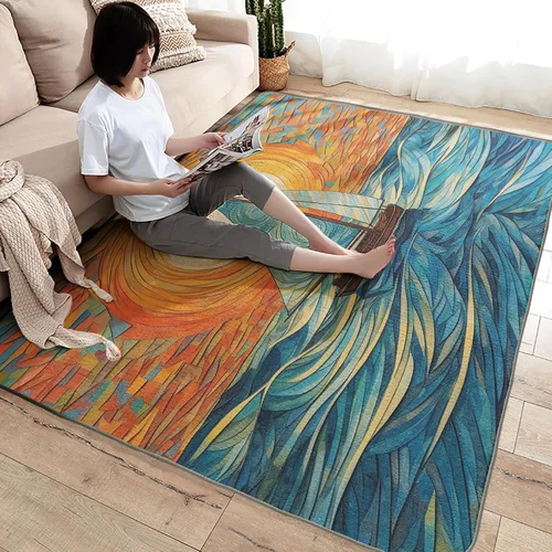 Miniatura 4 de Alfombra náutica de 2 x 3 pies, alfombra de barco para entrada, sala de estar, dormitorio, alfombra náutica de área pequeña y decoración de Velero 05