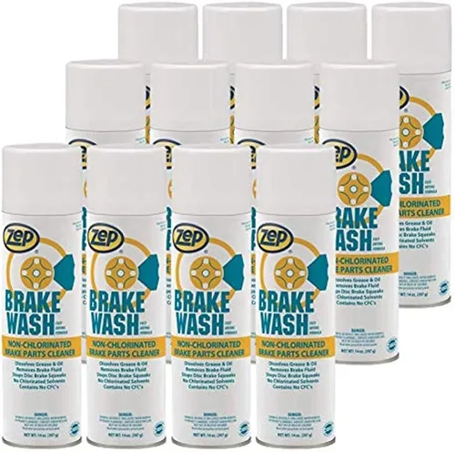Zep Lavado de frenos sin cloro, 14 onzas Aerosol 1049719 (caja de 12) Fórmula Autoshop, disuelve grasa, aceite, líquido de frenos y otros