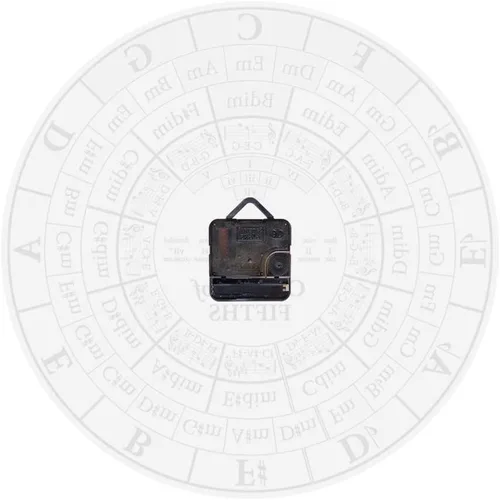 Miniatura 2 de The Geeky Days Circle of Fifths Músico Compositor Music Teaching Aid Reloj de pared colgante moderno músico Teoría de la armonía Estudio musical
