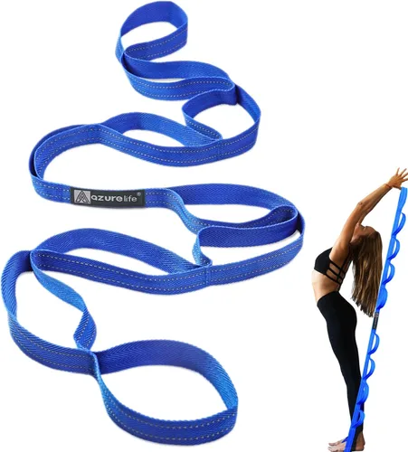 Miniatura 13 de A AZURELIFE Premium Durable Stretch Straps with Loops, Stretching Strap for Physical Therapy, Multi-Loop Yoga Strap Fitness Exercise Strap for Yoga