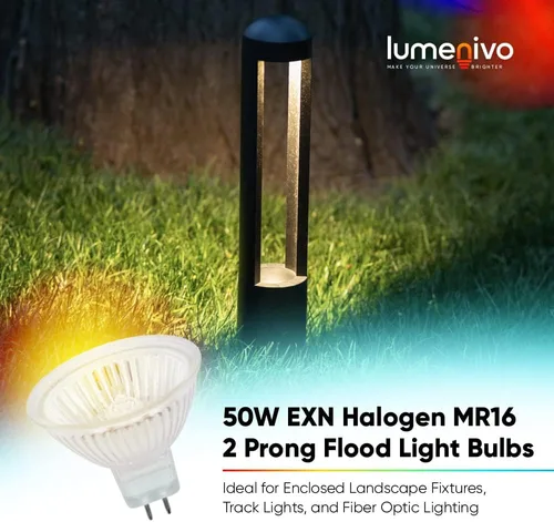 Miniatura 4 de lumenivo EXN Bombilla halógena MR16 50 W 2 clavijas de luz de inundación para interiores Focos halógenos, paisaje, fibra óptica - Base GU5.3 de 2